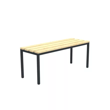 Fém öltözőpad fa lécekkel Lsz 3, 100 cm