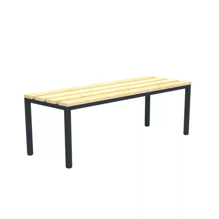 Fém öltözőpad fa lécekkel Lsz 3a, 150 cm