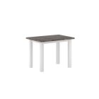 Monte tölgy asztal, 70x100 cm, fehér lábakkal, többféle