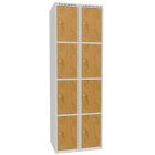 MSUS 324 fa ajtós fém szekrény, kisrekeszes, 8 ajtós