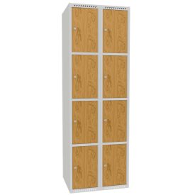 MSUS 324 fa ajtós fém szekrény, kisrekeszes, 8 ajtós