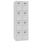 SUS 324 w fém szekrény, kisrekeszes, rövidajtós