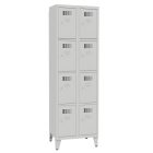 SUS 324 Wn fém szekrény, kisrekeszes, rövidajtós, lábazattal