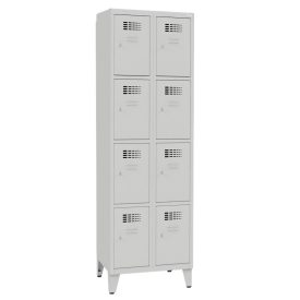   SUS 324 Wn fém szekrény, kisrekeszes, rövidajtós, lábazattal