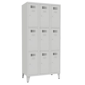 SUS 333 Wn fém kisrekeszes szekrény, lábazattal