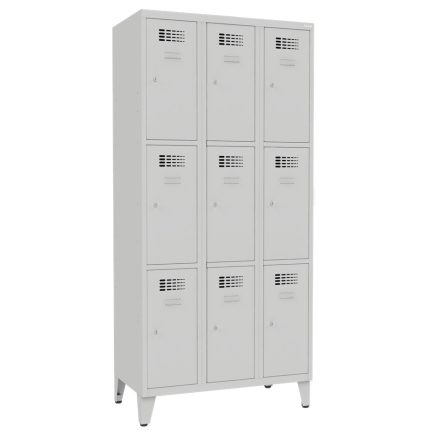 SUS 333 Wn fém kisrekeszes szekrény, lábazattal