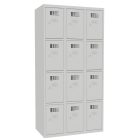 SUS 334 w fém szekrény, kisrekeszes, rövidajtós