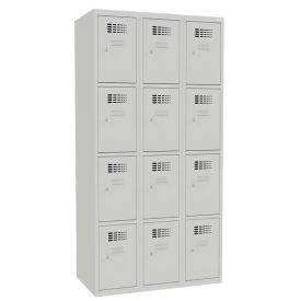 SUS 334 w fém szekrény, kisrekeszes, rövidajtós