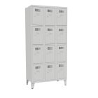 SUS 334 Wn fém szekrény, kisrekeszes, rövidajtós, lábazattal