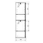 SUS 342 W fém öltözőszekrény, rövidajtós, polccal