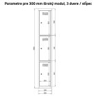 SUS 343 Wn fém kisrekeszes szekrény, lábazattal