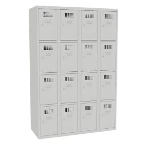 SUS 344 w fém szekrény, kisrekeszes, rövidajtós