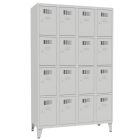 SUS 344 Wn fém szekrény, kisrekeszes, rövidajtós, lábazattal