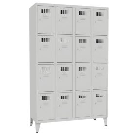   SUS 344 Wn fém szekrény, kisrekeszes, rövidajtós, lábazattal