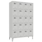 SUS 345 Wn kisrekeszes fém szekrény, rövidajtós, lábazattal