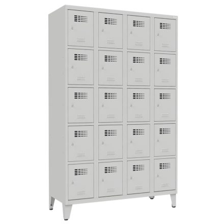 SUS 345 Wn kisrekeszes fém szekrény, rövidajtós, lábazattal