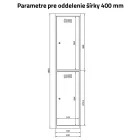 SUS 412 Wn lx fém öltözőszekrény, lábazattal, prémium 