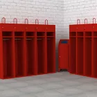 SUS 41 fém tűzoltó  öltözőszekrény, nyitott