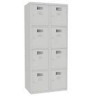 SUS 424 W fém öltözőszekrény, értékmegőrző, 8 ajtós