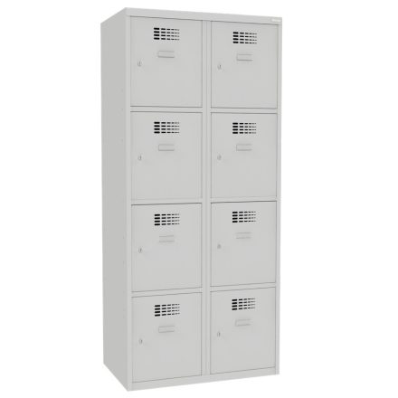 SUS 424 W fém öltözőszekrény, értékmegőrző, 8 ajtós