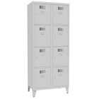 SUS 424 Wn fém öltözőszekrény, értékmegőrző, 8 ajtós, lábazattal
