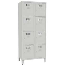   SUS 424 Wn fém öltözőszekrény, értékmegőrző, 8 ajtós, lábazattal