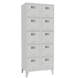   SUS 425 Wn fém öltözőszekrény, értékmegőrző, 10 ajtós, lábazattal