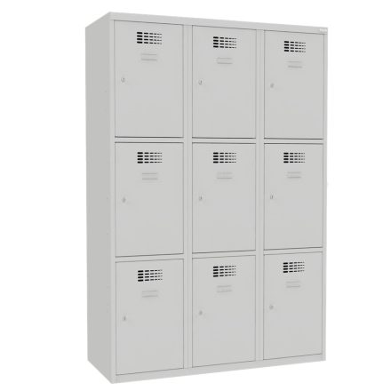 SUS 433 W fém öltözőszekrény, 9 ajtós