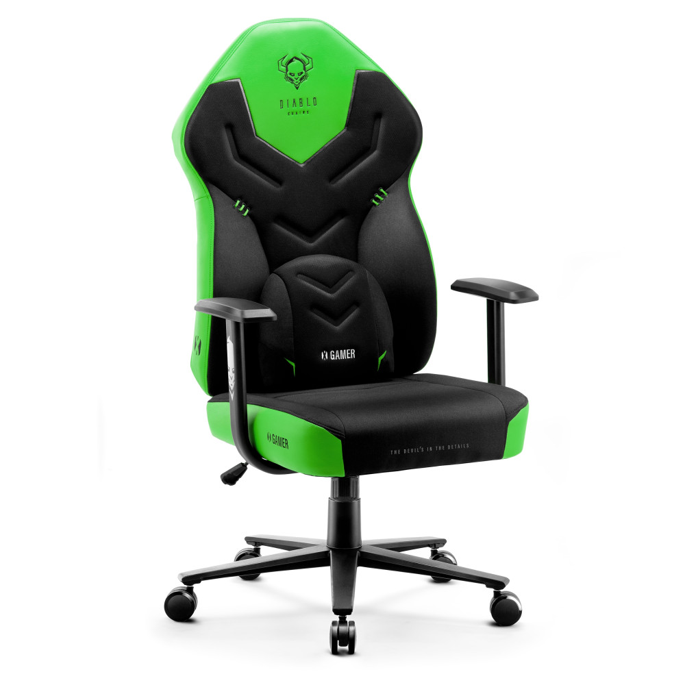 DIABLO X-GAMER 2.0 gamer szék, Normal size, fekete-zöld