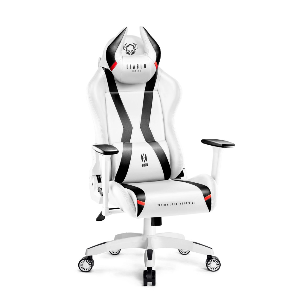 DIABLO X-HORN gamer szék, Normal size, fehér-fekete