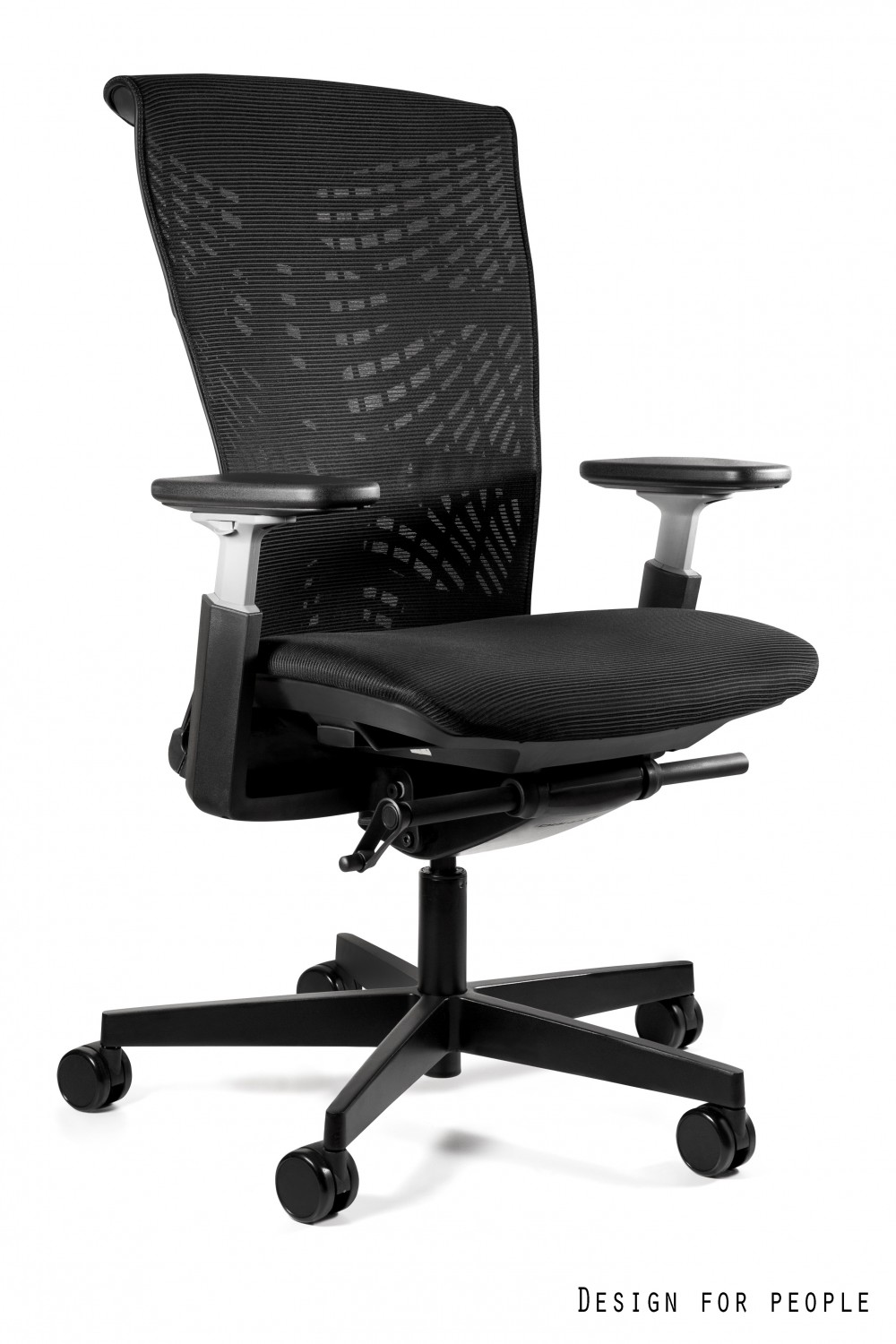 UNIQUE REYA ergonomikus irodai szék, fekete váz/fekete szövet
