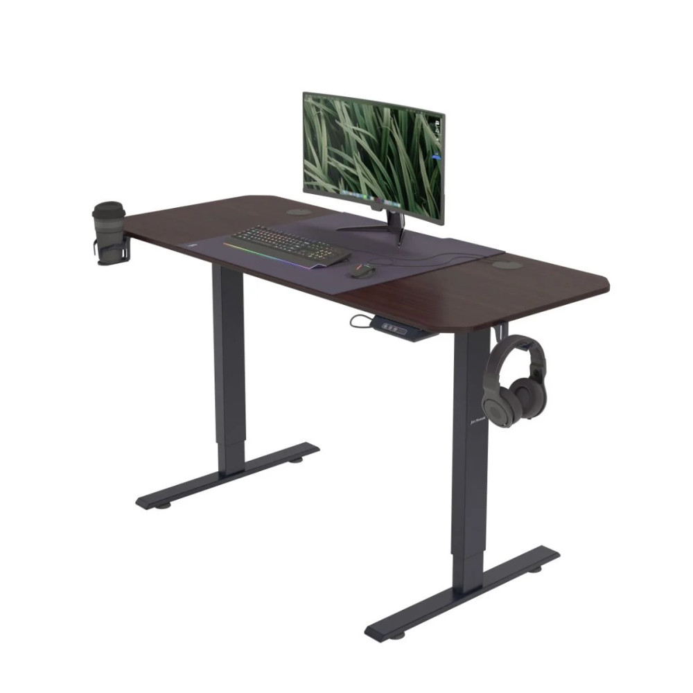 JAN NOWAK ROB 1400 állítható magasságú asztal, elektromos íróasztal, 1400x720x600, dió-antracit