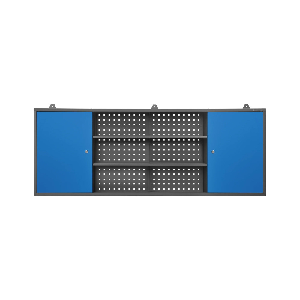 JAN NOWAK LEO függő műhelyszekrény, 1600 x 600 x 200 mm, antracit-kék