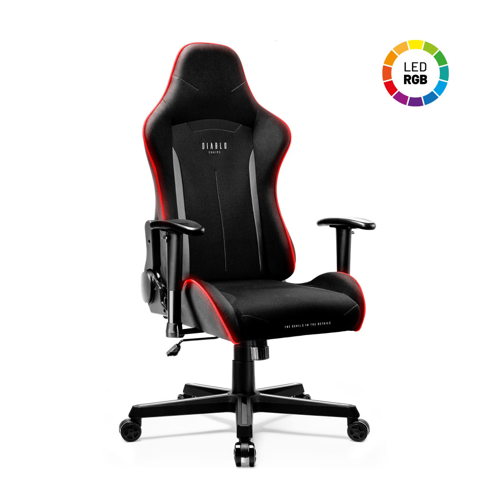 DIABLO X-STARTER LED gamer szék, fekete