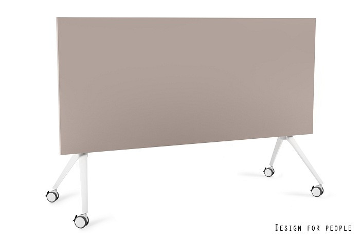 UNIQUE Carl görgős asztal, 180x80 cm, bézs