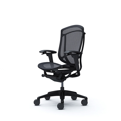 Image of Okamura Contessa II prémium ergonomikus irodai szék - fekete váz, fekete keret, fekete háló
