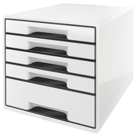 LEITZ Irattároló, műanyag, 5 fiókos, LEITZ "Cube", fehér LEITZ Irattároló, műanyag, 5 fiókos, LEITZ "Cube", fehér