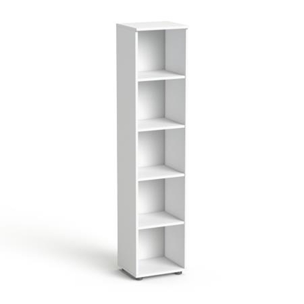 Image of Szekrény, 5 rendező magas, nyitott, polcos, keskeny MAYAH "Freedom SV-03", fehér