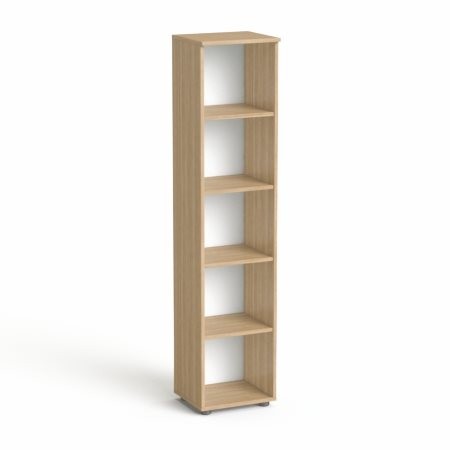 Image of MAYAH Szekrény, 5 rendező magas, nyitott, polcos, keskeny MAYAH "Freedom SV-03", kőris