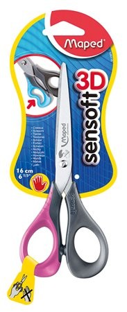 MAPED Olló, általános, 16 cm, balkezes, MAPED "Sensoft 3D", vegyes színek MAPED Olló, általános, 16 cm, balkezes, MAPED "Sensoft 3D", vegyes színek