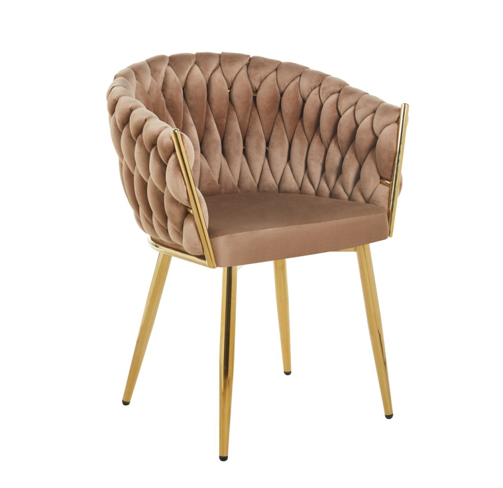 Image of K7-FXG bársony szék, arany lábakkal, több színben