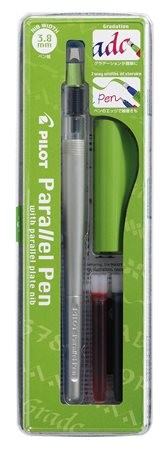 PILOT Töltőtoll, 0,5-3,8 mm, zöld kupak, PILOT "Parallel Pen" PILOT Töltőtoll, 0,5-3,8 mm, zöld kupak, PILOT "Parallel Pen"