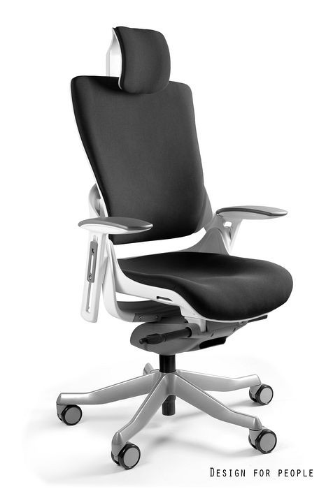 UNIQUE WAU 2 FAB ergonomikus irodai szék, fehér váz-fekete szövet